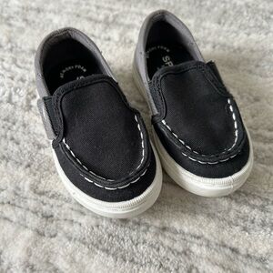 Sperry Black and Gray toddler Slip-On Sneakers sz 5